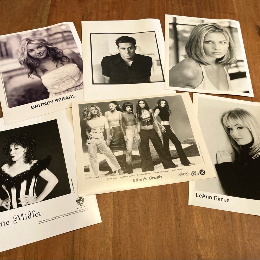 Publicity talent headshots (Set of 6) from the 90s, Britney Spears and more!